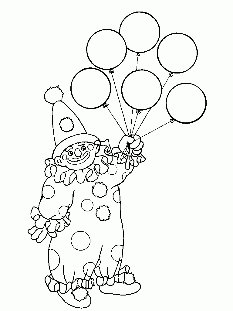free printable clown pictures