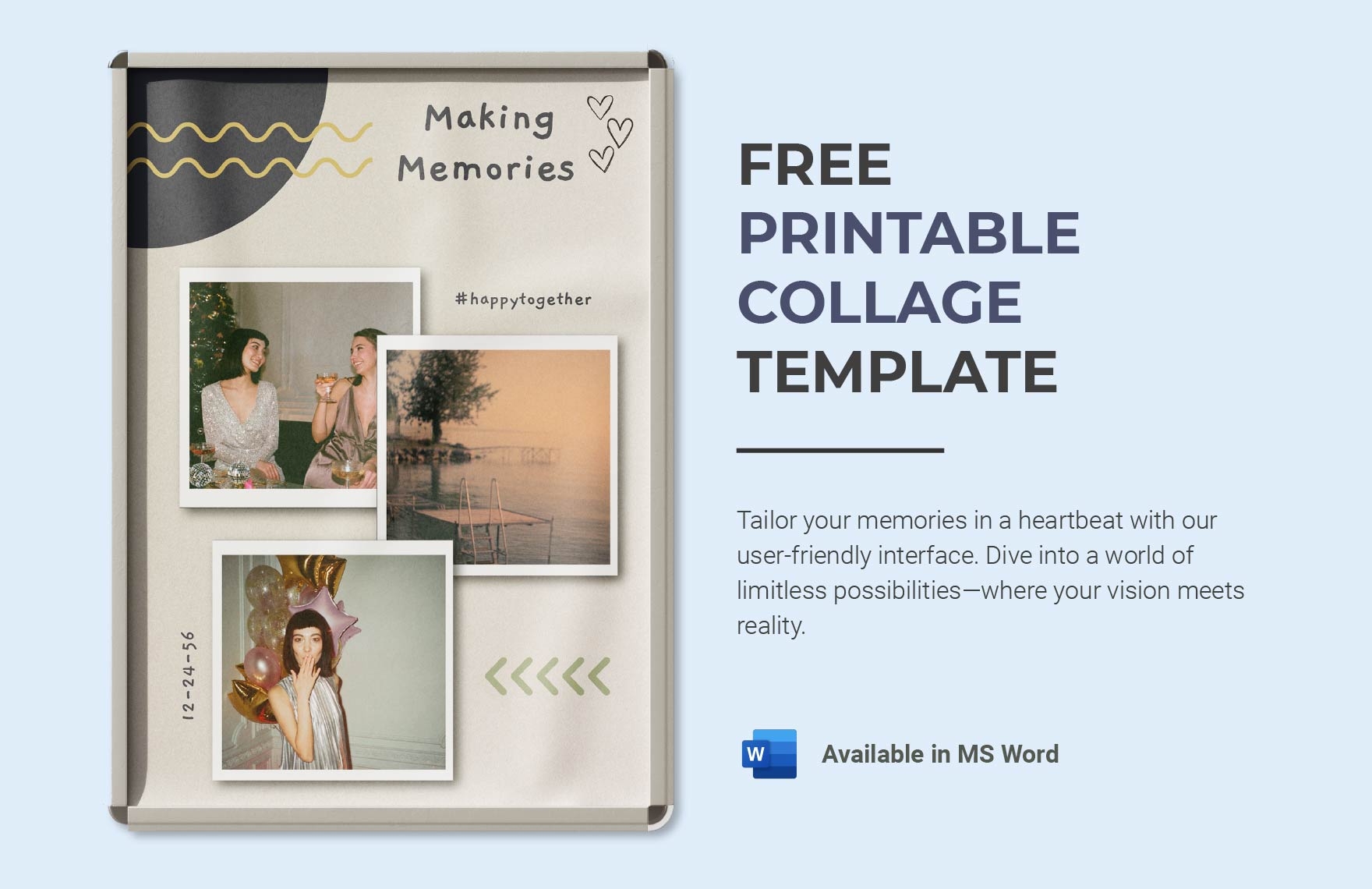 Free Printable Collage Template Download In Word Template