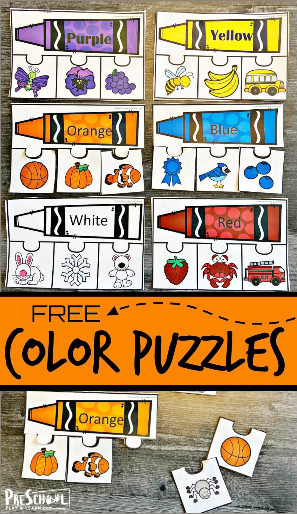 color activities for preschool printable