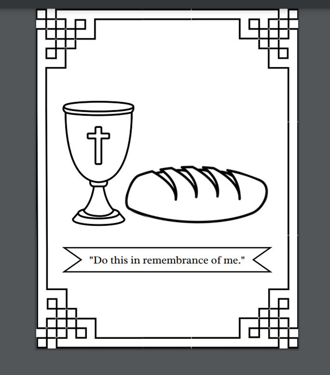 Free Printable Communion Coloring Pages Printable Coloring Pages