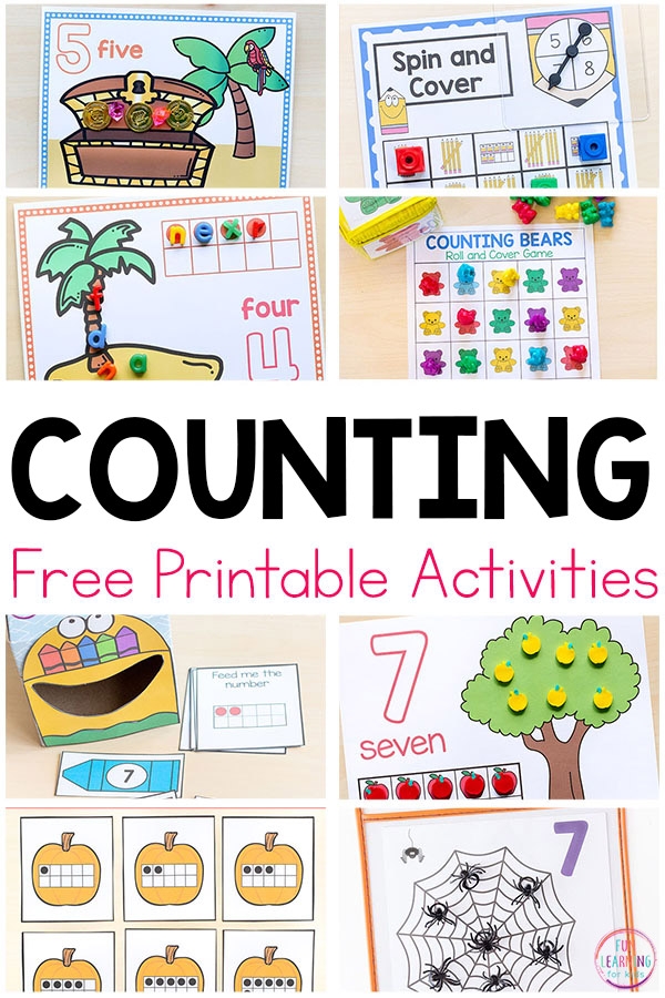 counting activities for preschoolers printable