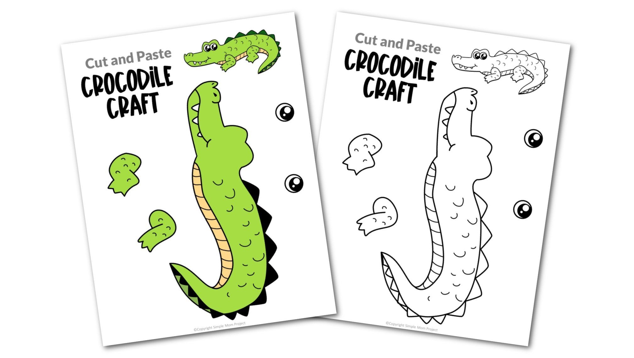 Free Printable Crocodile Craft Template Crocodile Craft Kids Crafts 