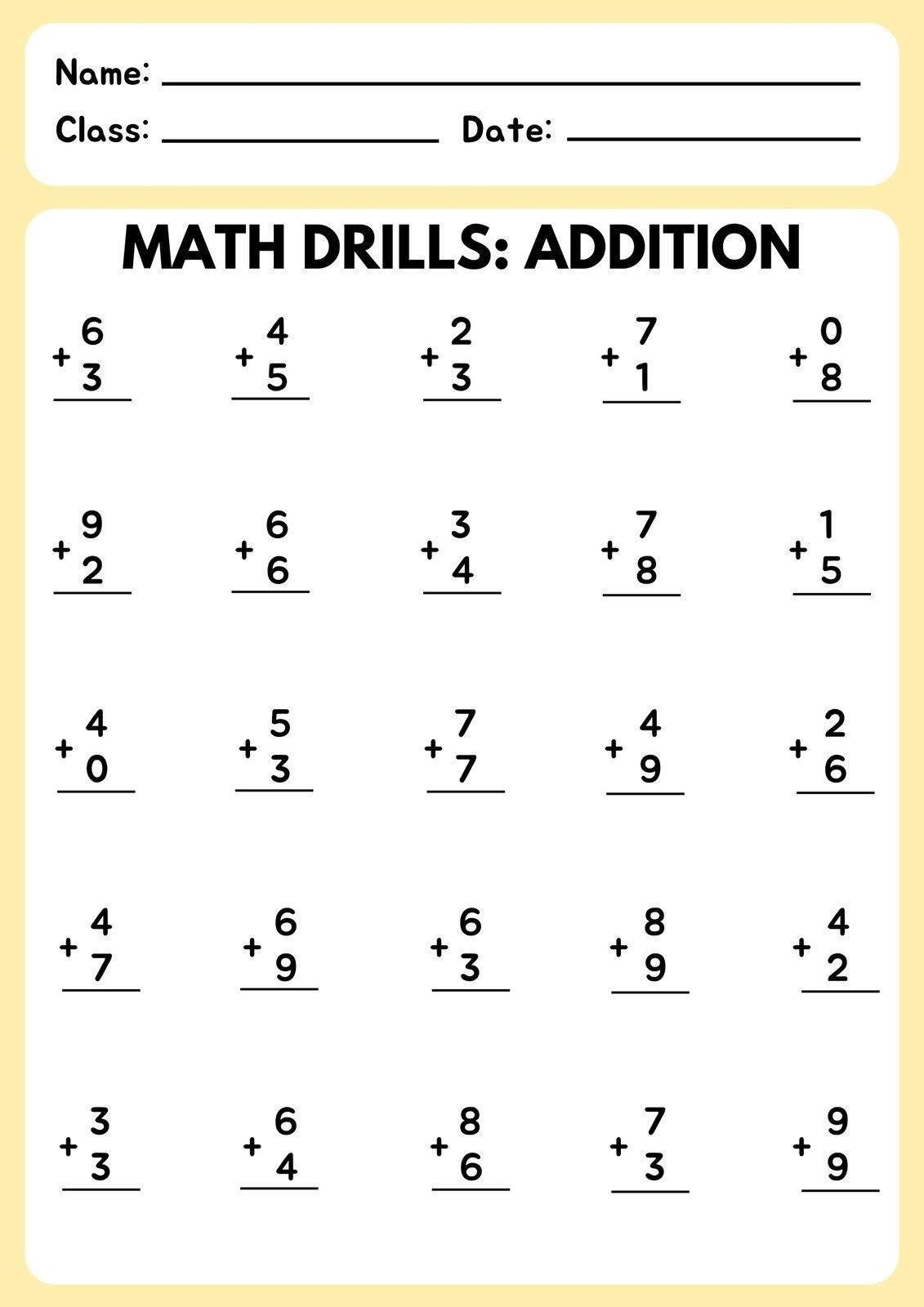 Free Printable Customizable Math Worksheet Templates Canva