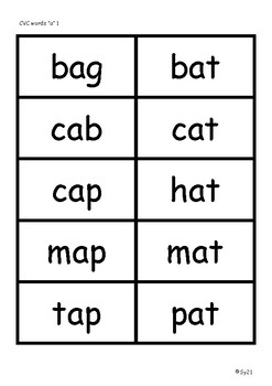 free printable cvc flashcards with pictures pdf