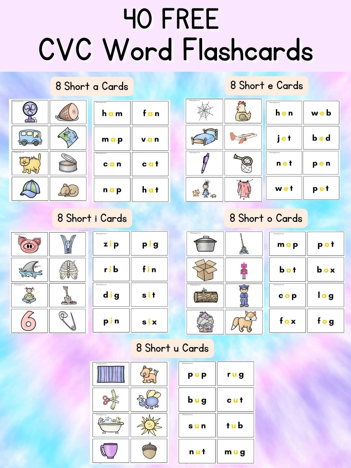 Free Printable Cvc Flashcards Download Free Printable Cvc Flashcards 