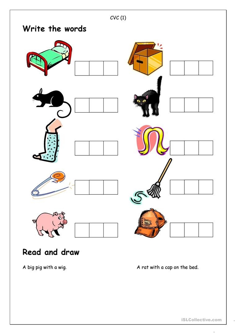 cvc pictures printable