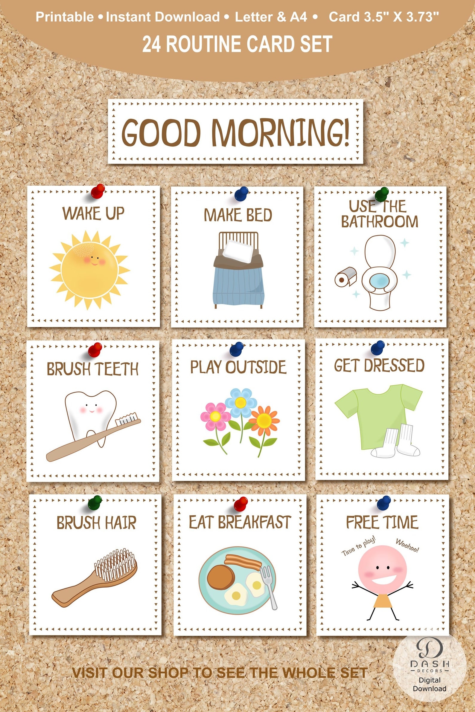 free printable daily routine picture cards