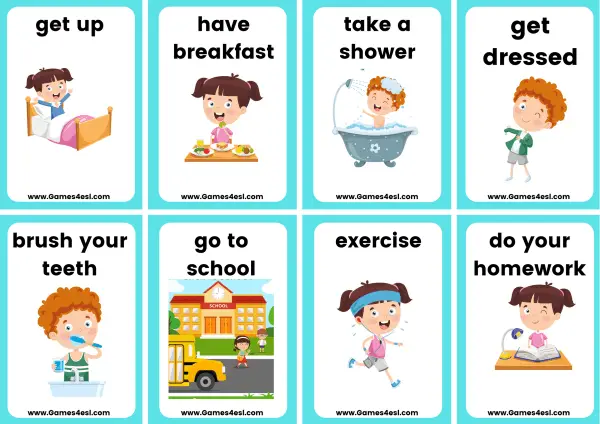 Free Printable Daily Routine Cards Templates Printable