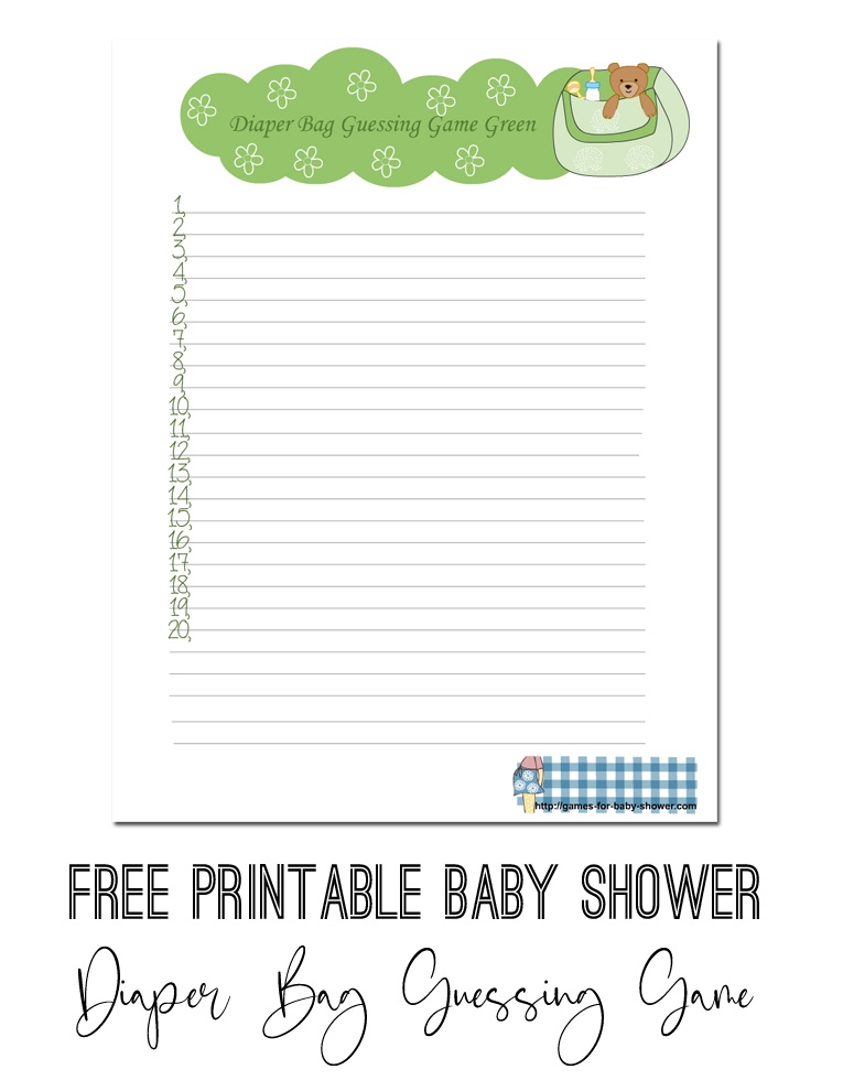 free printable baby guessing game