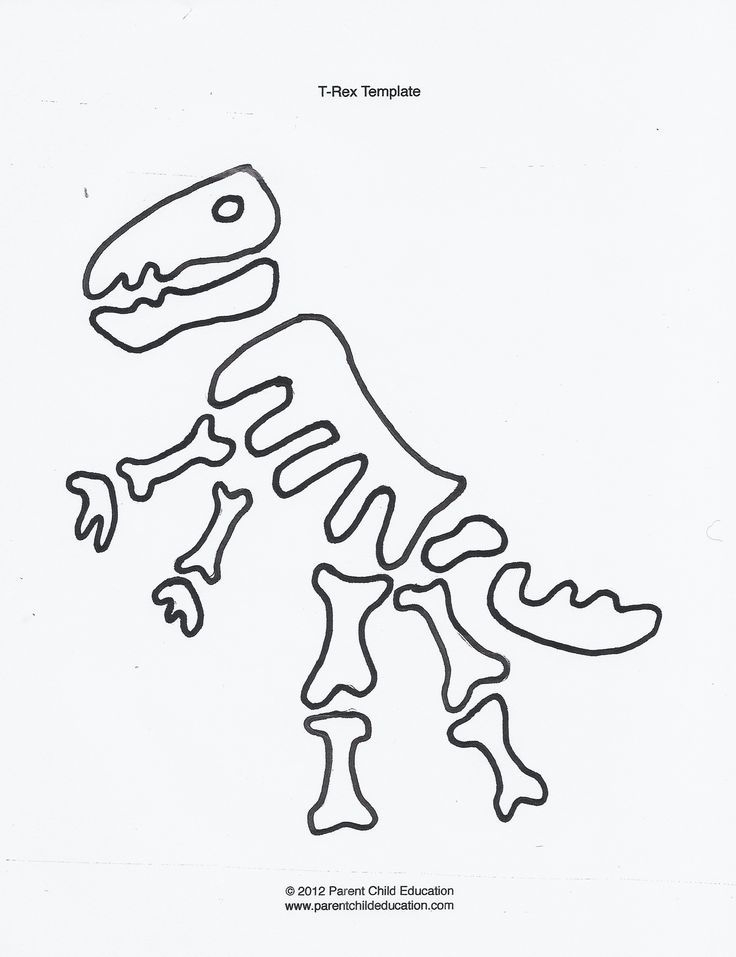 dinosaur skeleton puzzle template