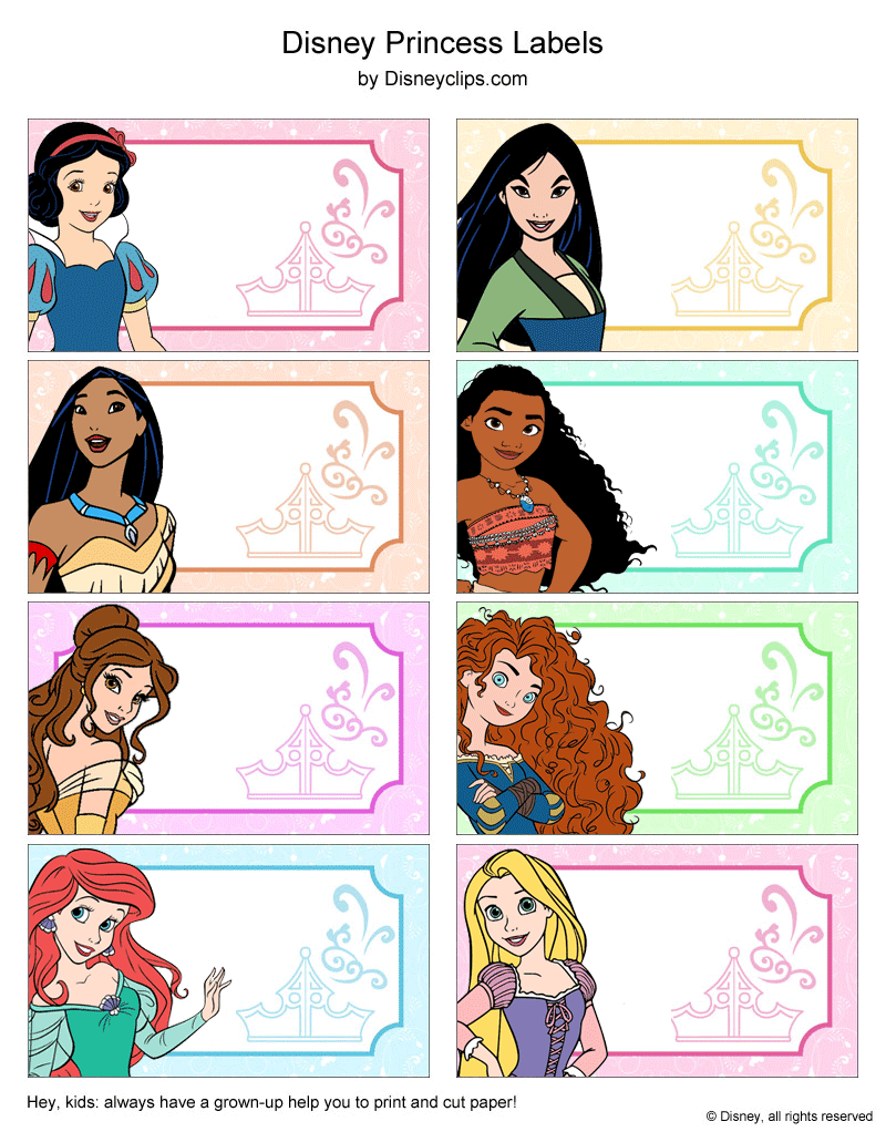 Free Printable Disney Princesses