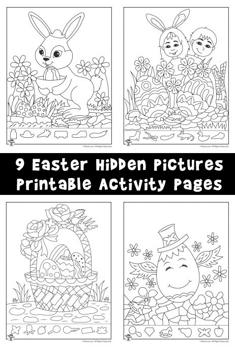 easter hidden pictures printable