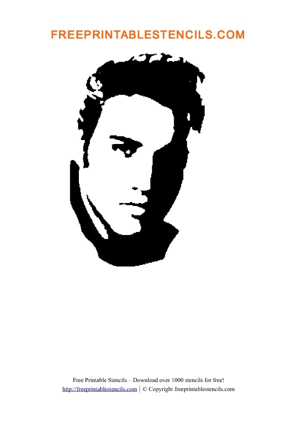 Free Printable Elvis Presley Stencil