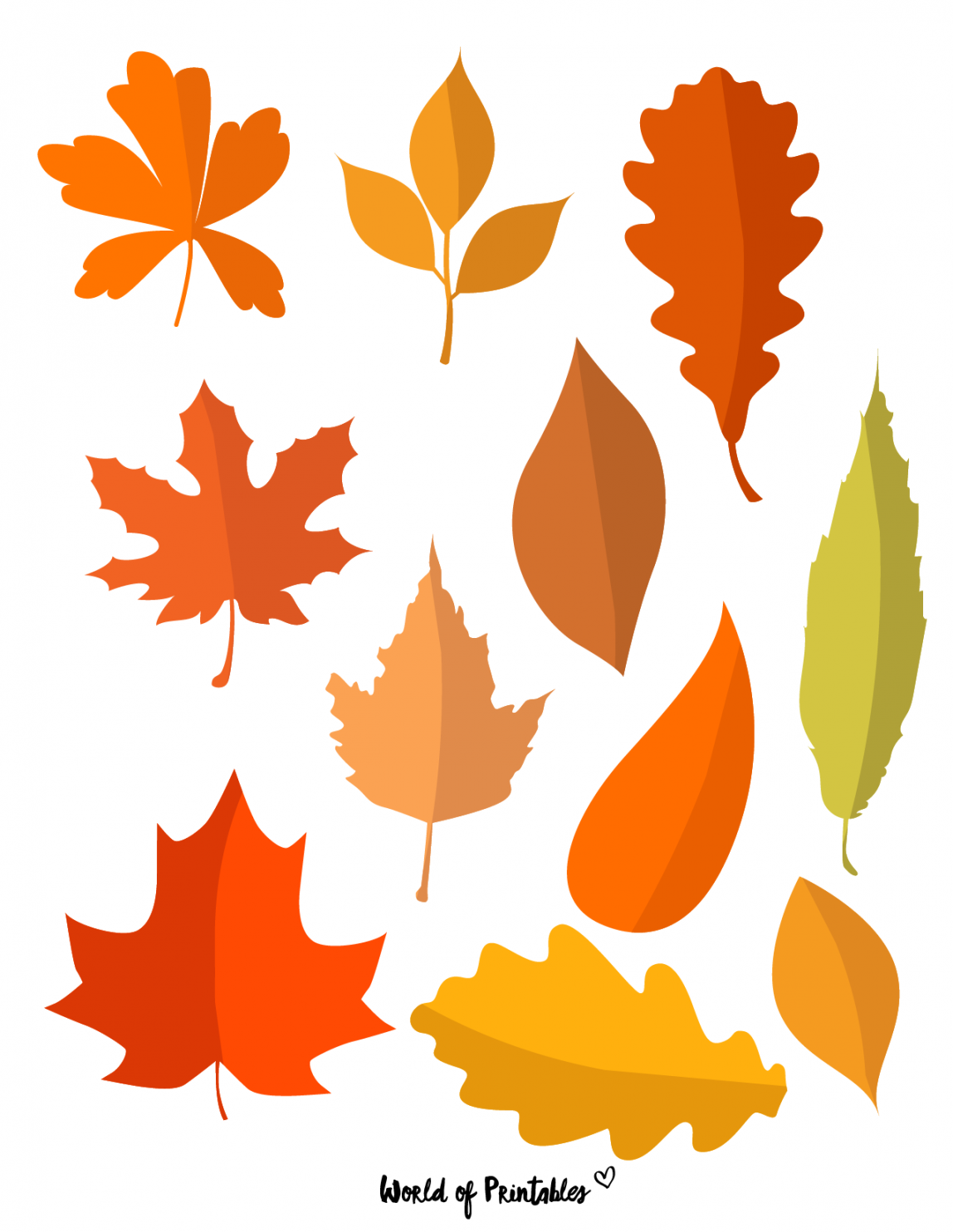 free printable pictures of fall leaves