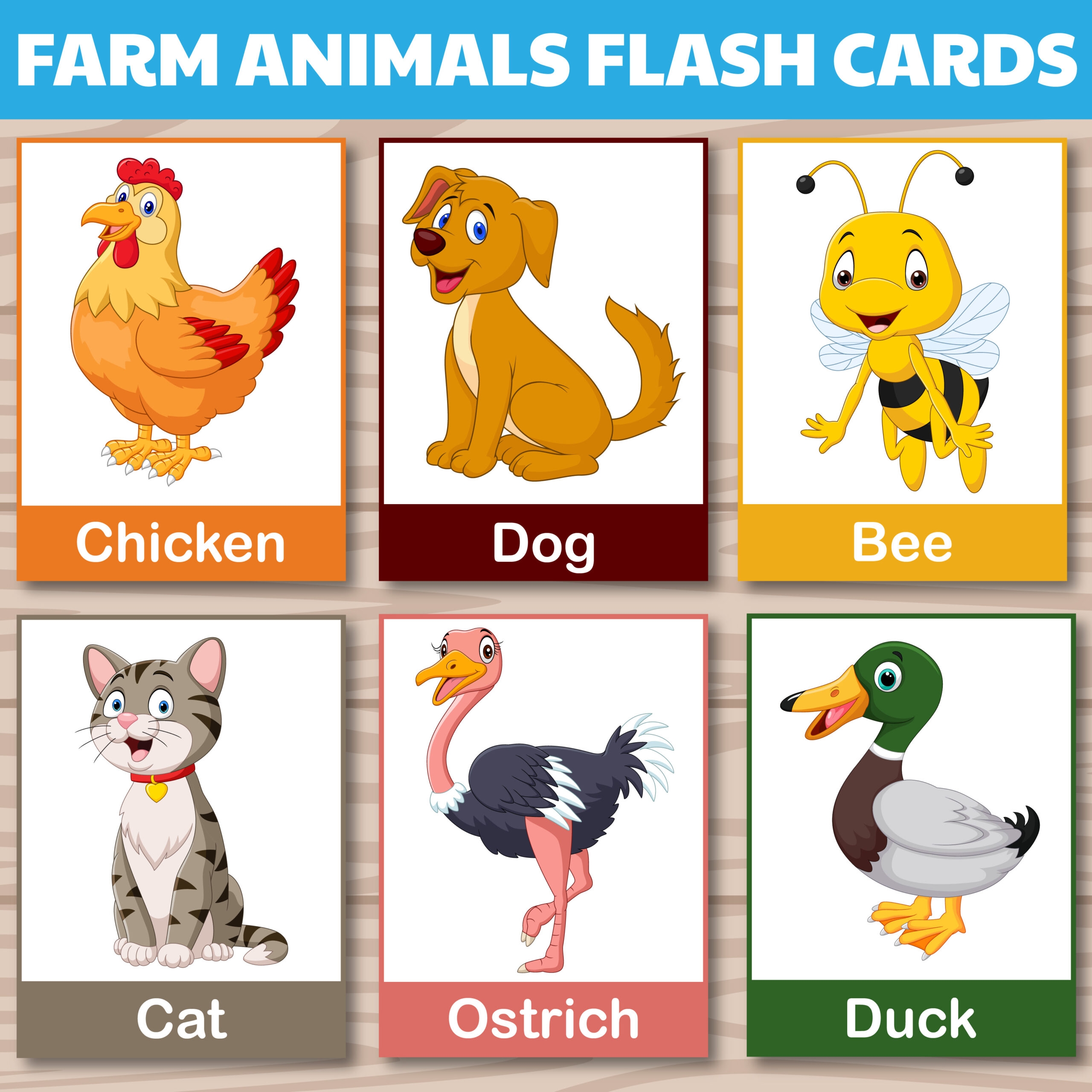 Free Printable Farm Animals Flashcards Just Family Fun 53 OFF