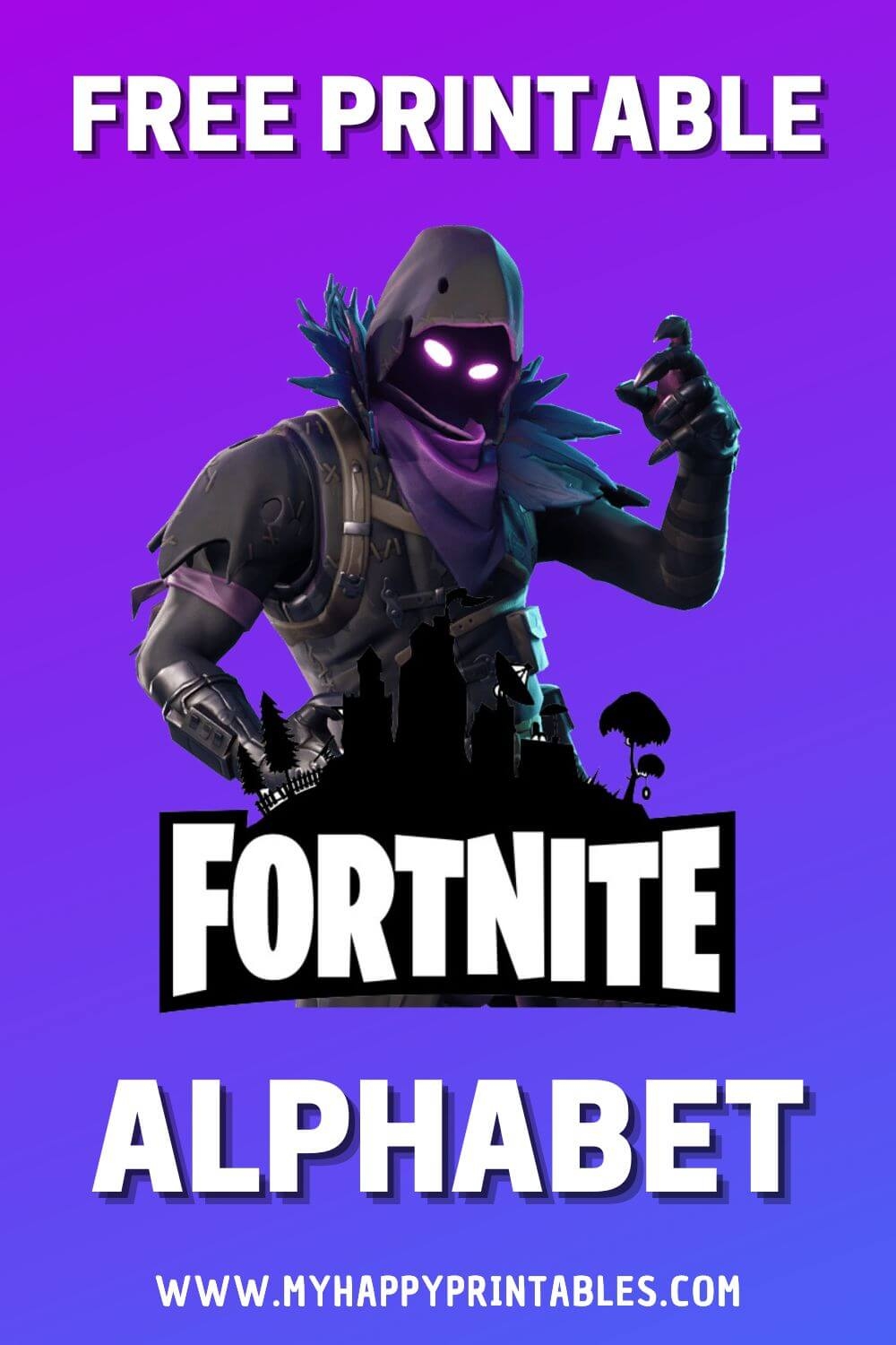 Free Printable Fortnite Alphabet My Happy Printables