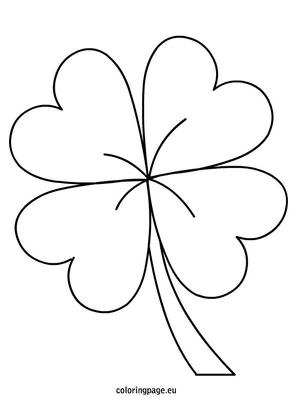 Free Printable Four Leaf Clover Coloring Pages Coloring Pages