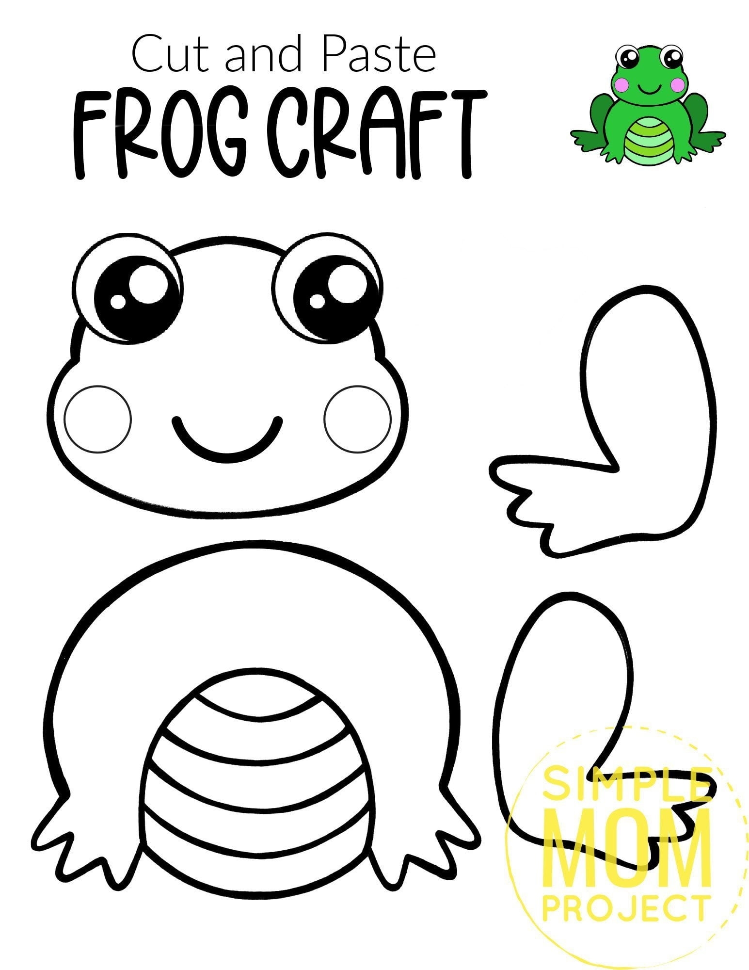 Free Printable Frog Craft Template Simple Mom Project Printable