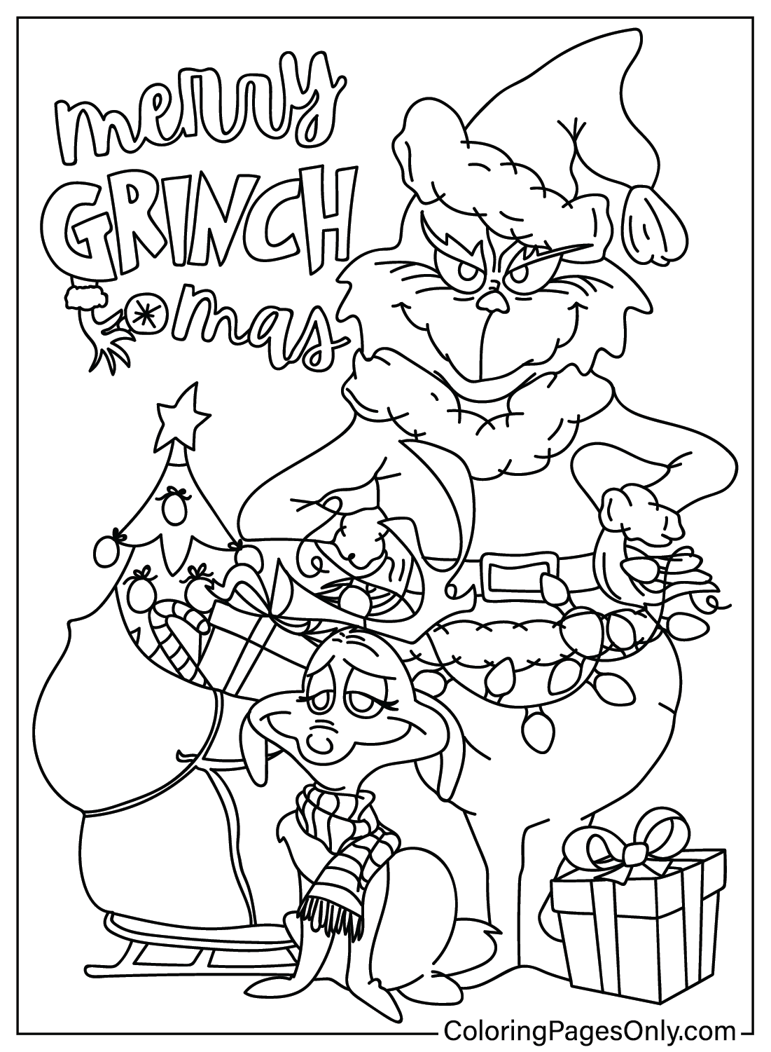 free printable grinch coloring pictures