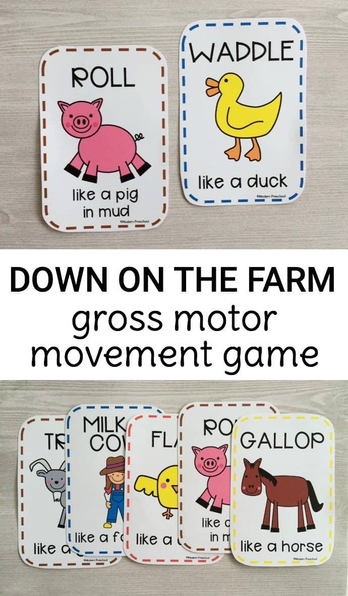 free printable gross motor activity cards