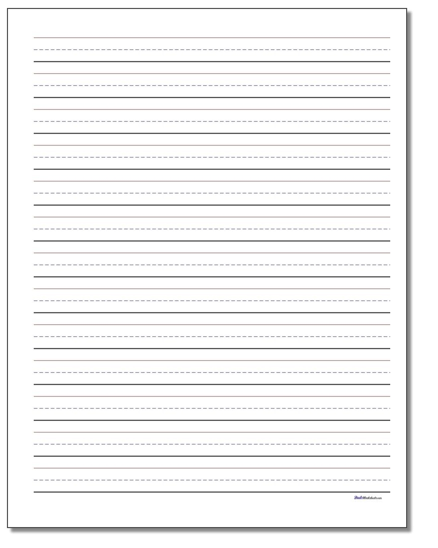 free printable handwriting paper with picture box