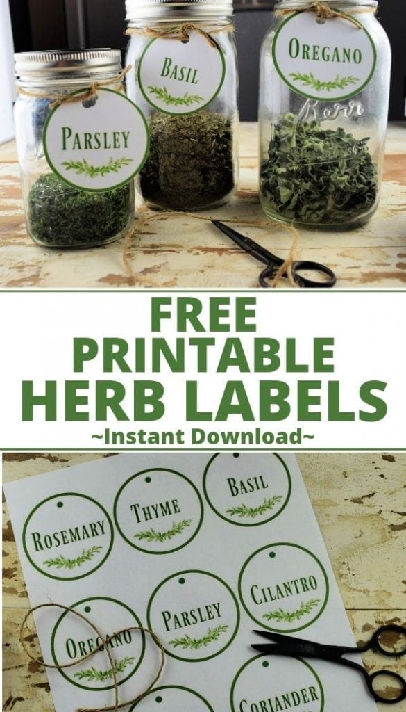 Free Printable Herb Labels Instant Download 