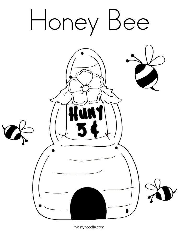 Free Printable Honey Bee Coloring Pages Honey Bee Coloring Pages At