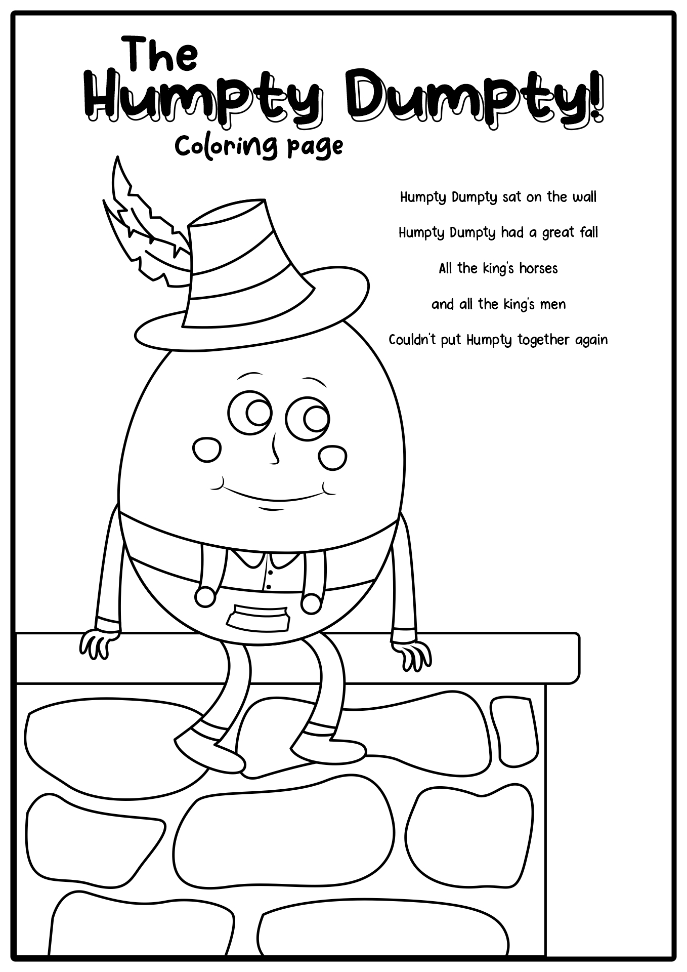 Free Printable Humpty Dumpty Activities For Preschool Riset