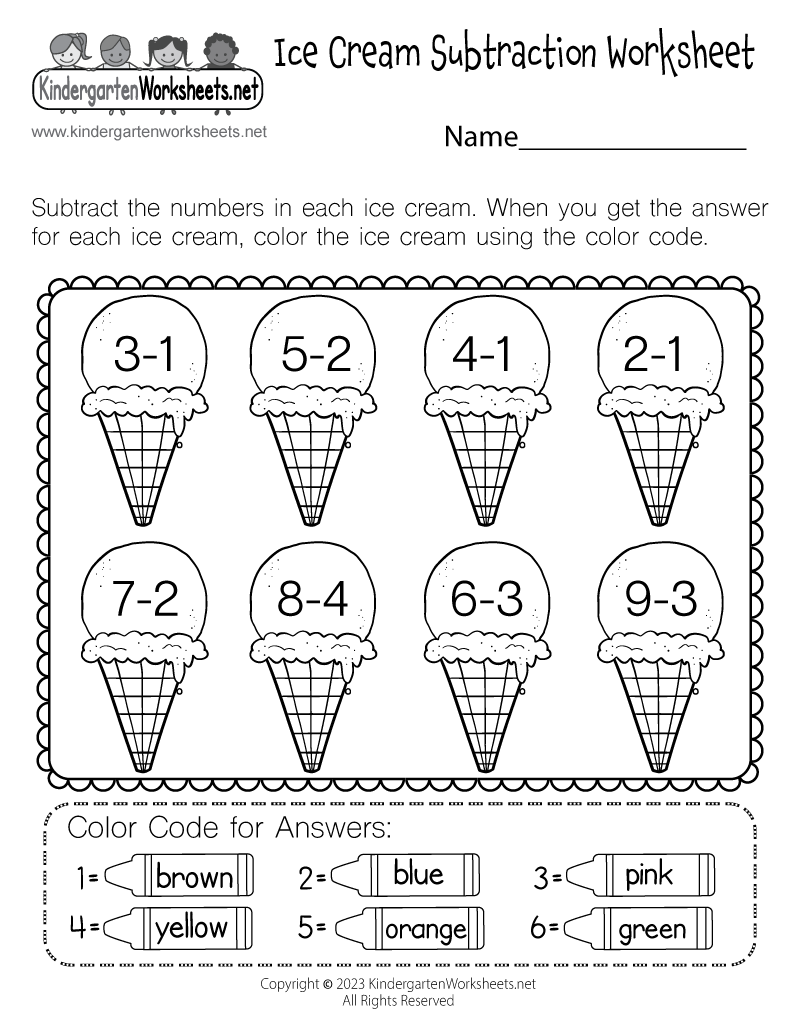 math worksheet subtraction