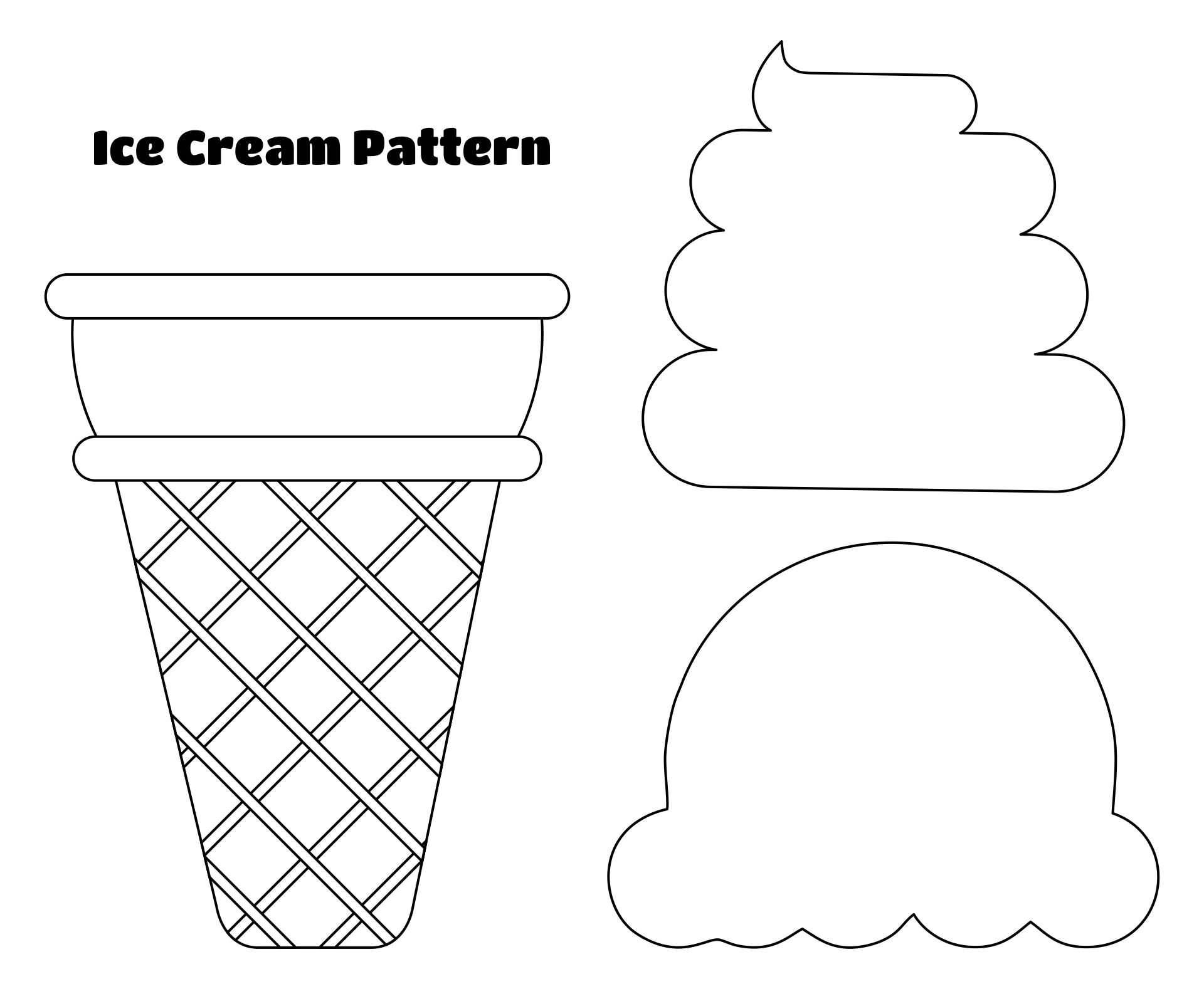 Free Printable Ice Cream Template Ice Cream Template Ice 44 OFF