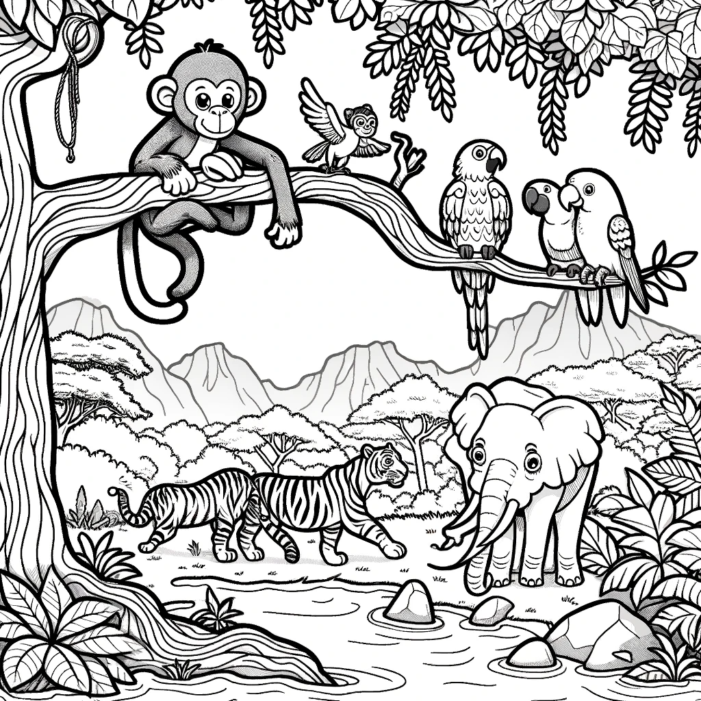 Free Printable Jungle Animal Coloring Pages Download Free Printable 