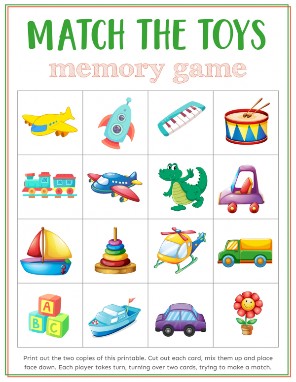 free memory games printable