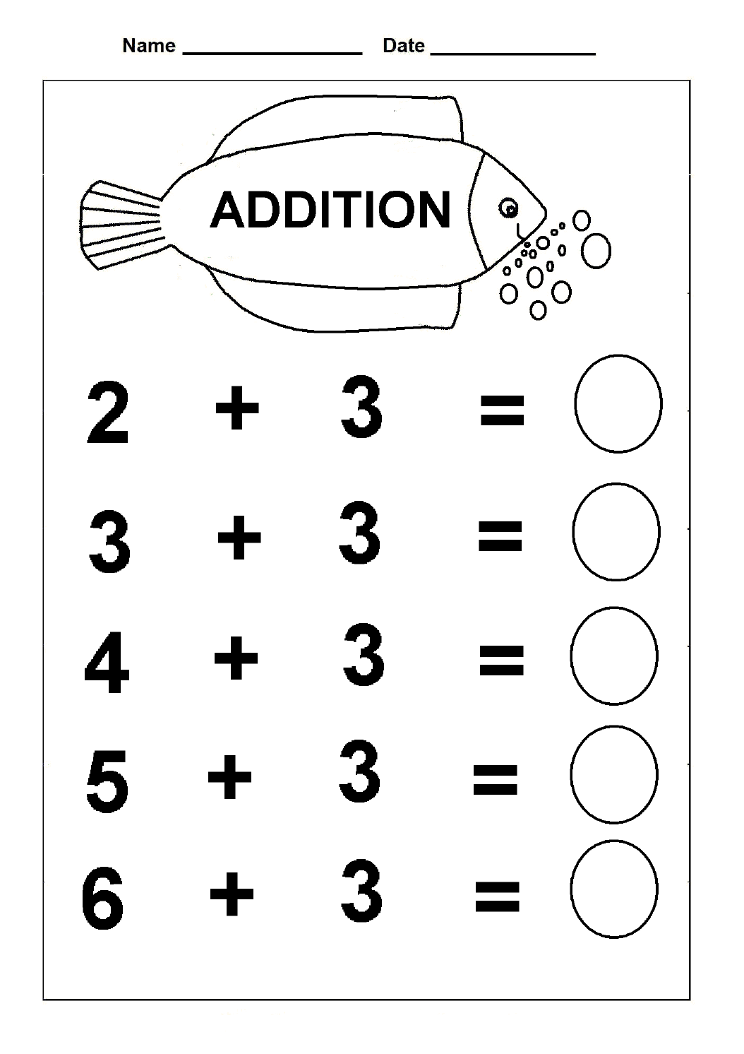 free printable kindergarten math worksheets with pictures