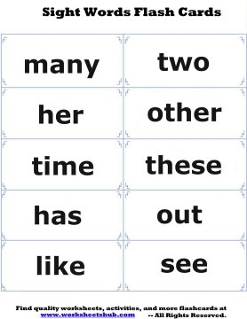 free kindergarten sight words flash cards printable with pictures