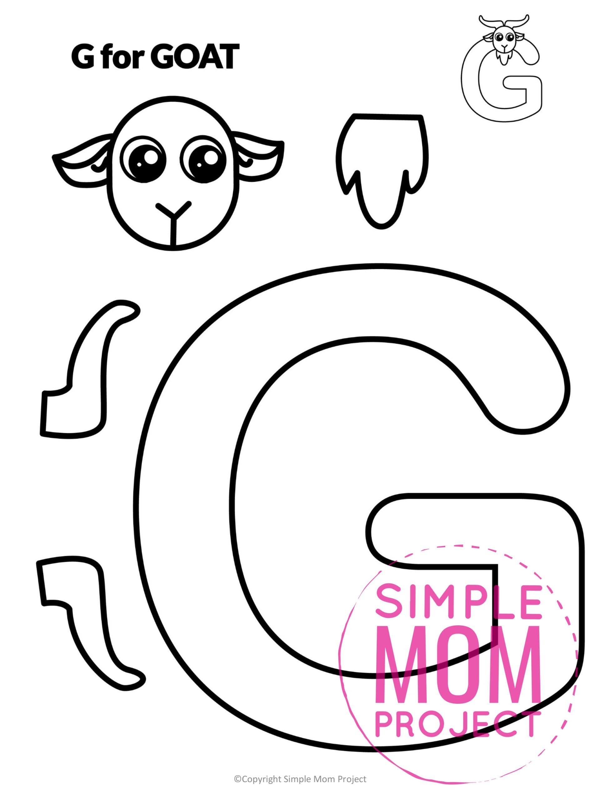 Free Printable Letter G Craft Template Letter G Crafts Letter A