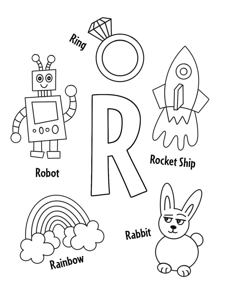 Free Printable Letter R Coloring Pages Infoupdate