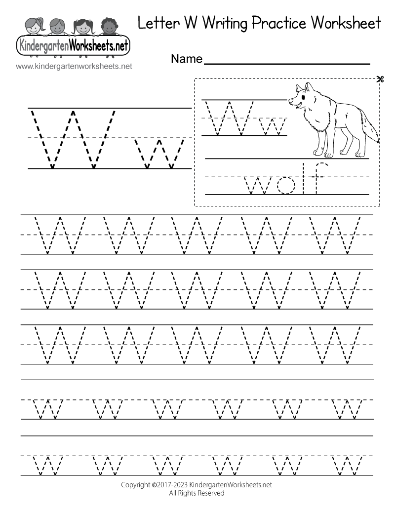 letter w printable activities