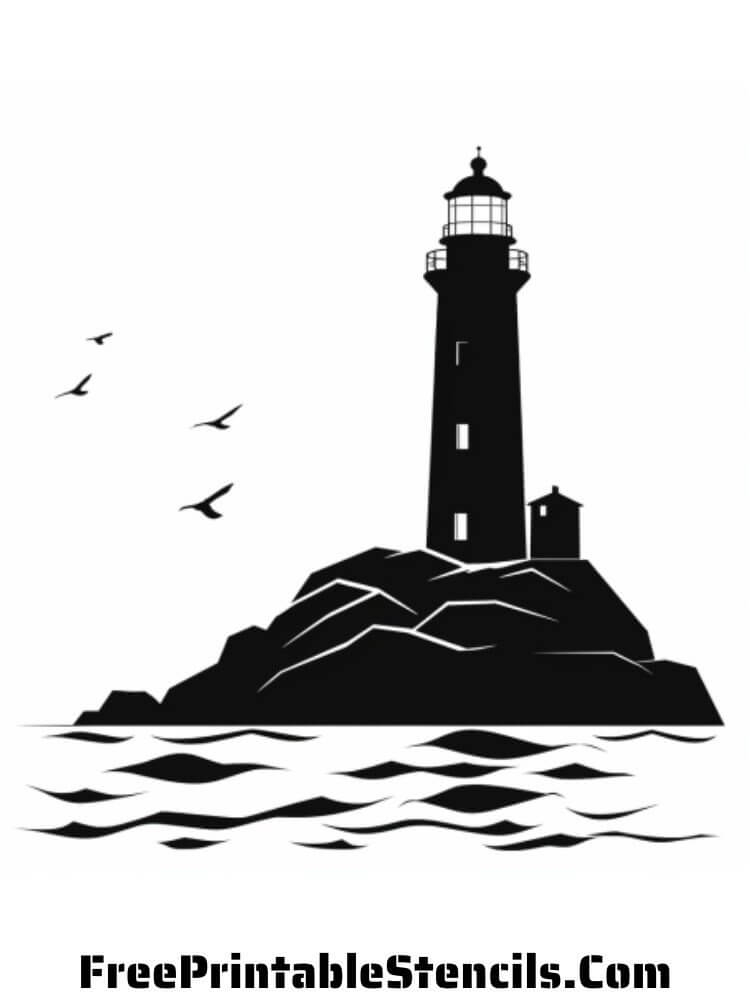 Free Printable Lighthouse Stencils And Silhouettes Free Printable 