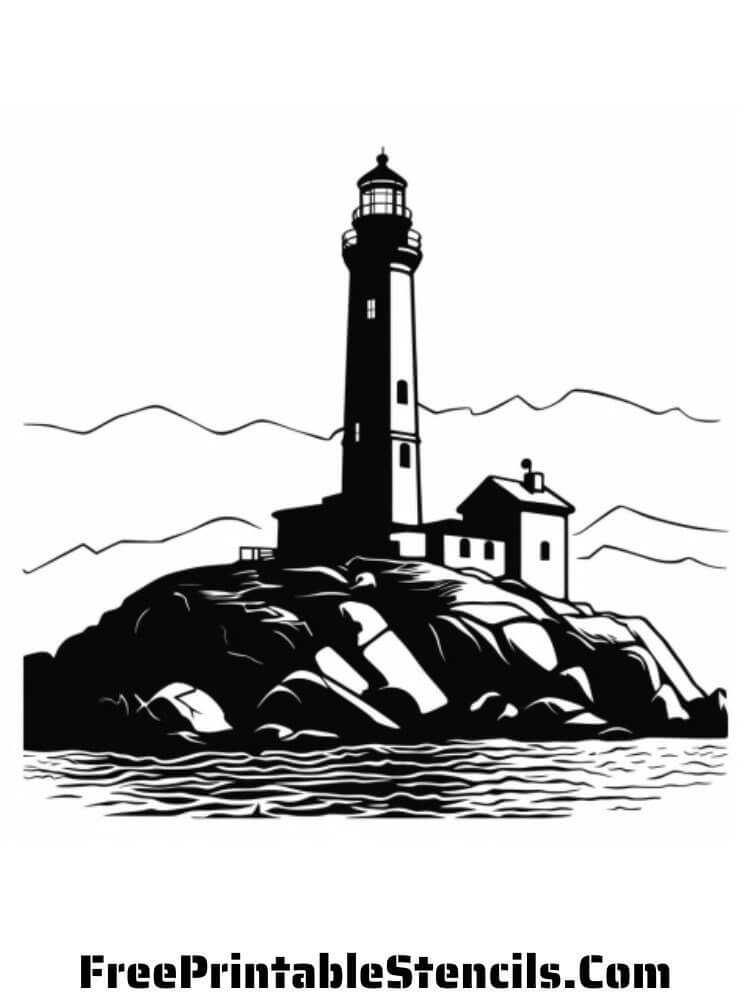 Free Printable Lighthouse Stencils And Silhouettes Free Printable 