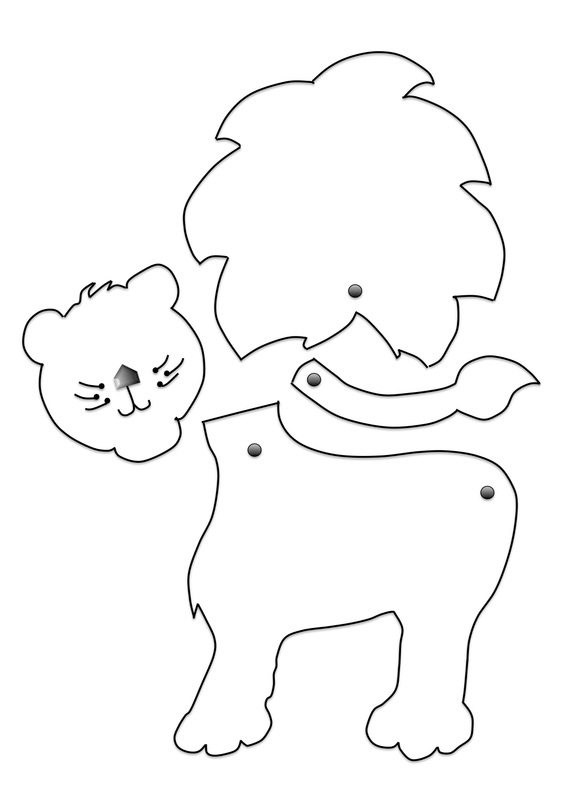 printable lion craft template