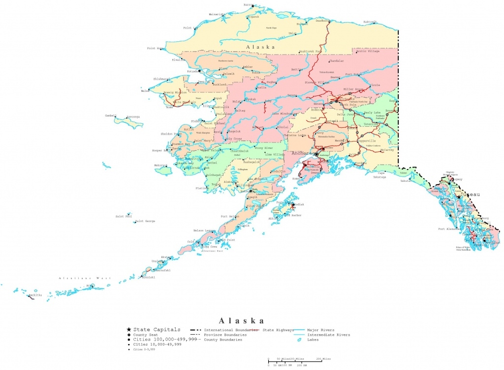 Free Printable Map Of Alaska Printable Maps