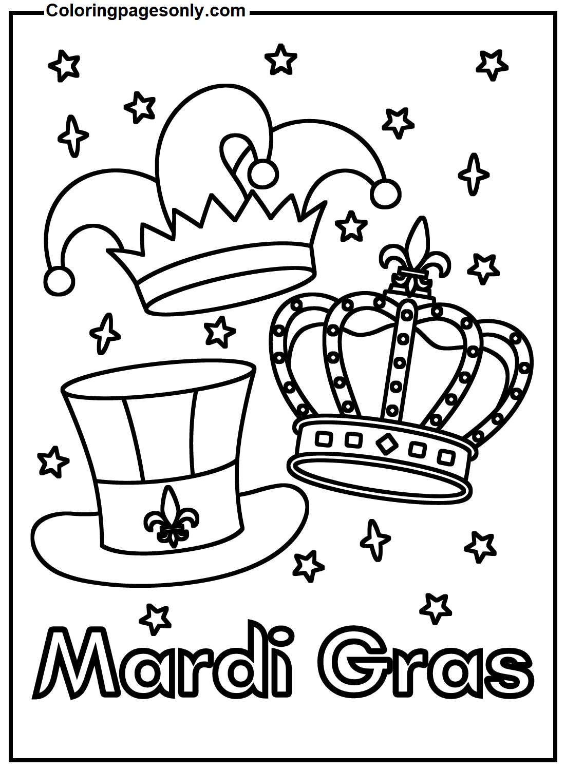 Free Printable Mardi Gras Color Sheets Free Coloring Sheet Printables