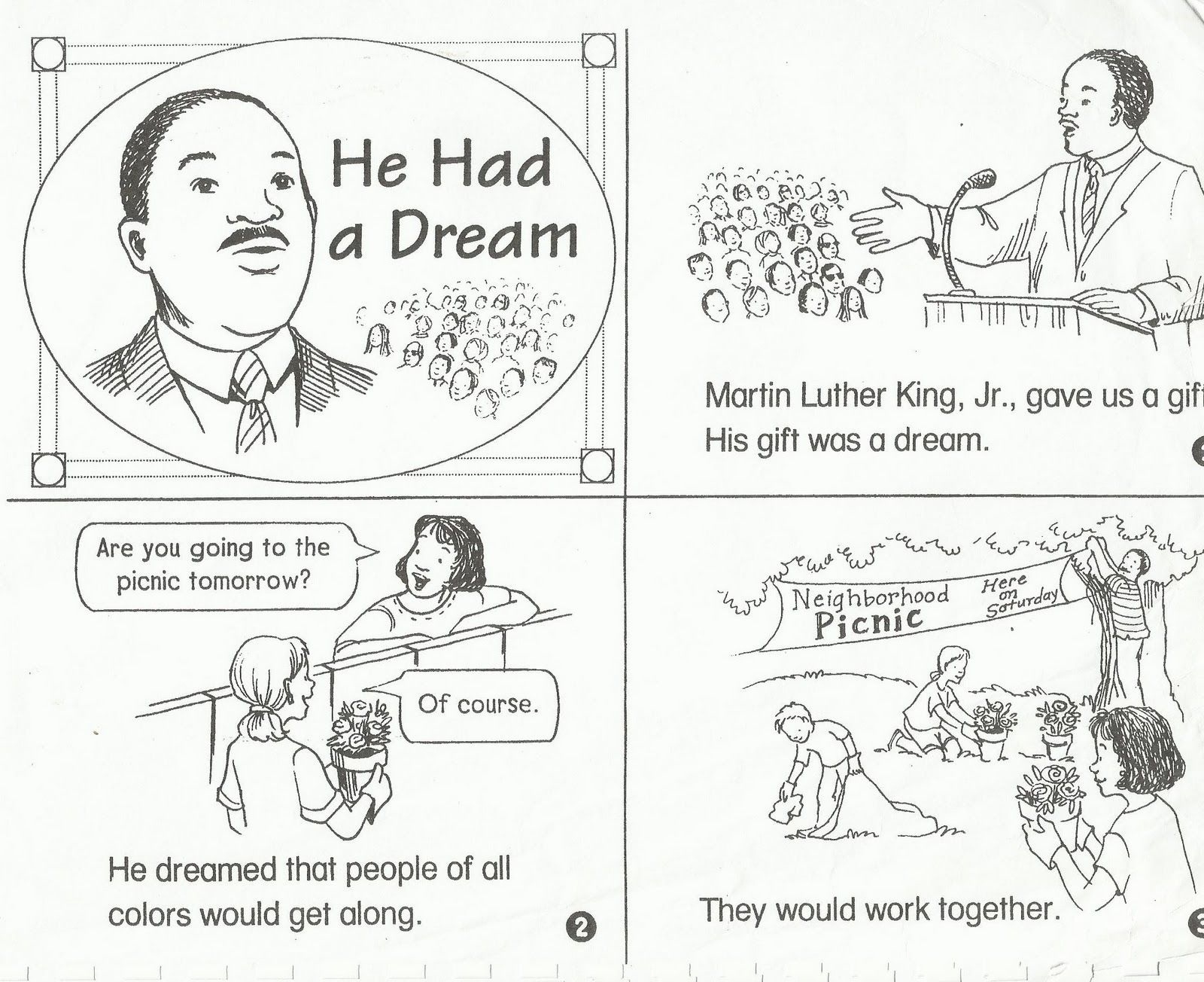 martin luther king jr day printable activities