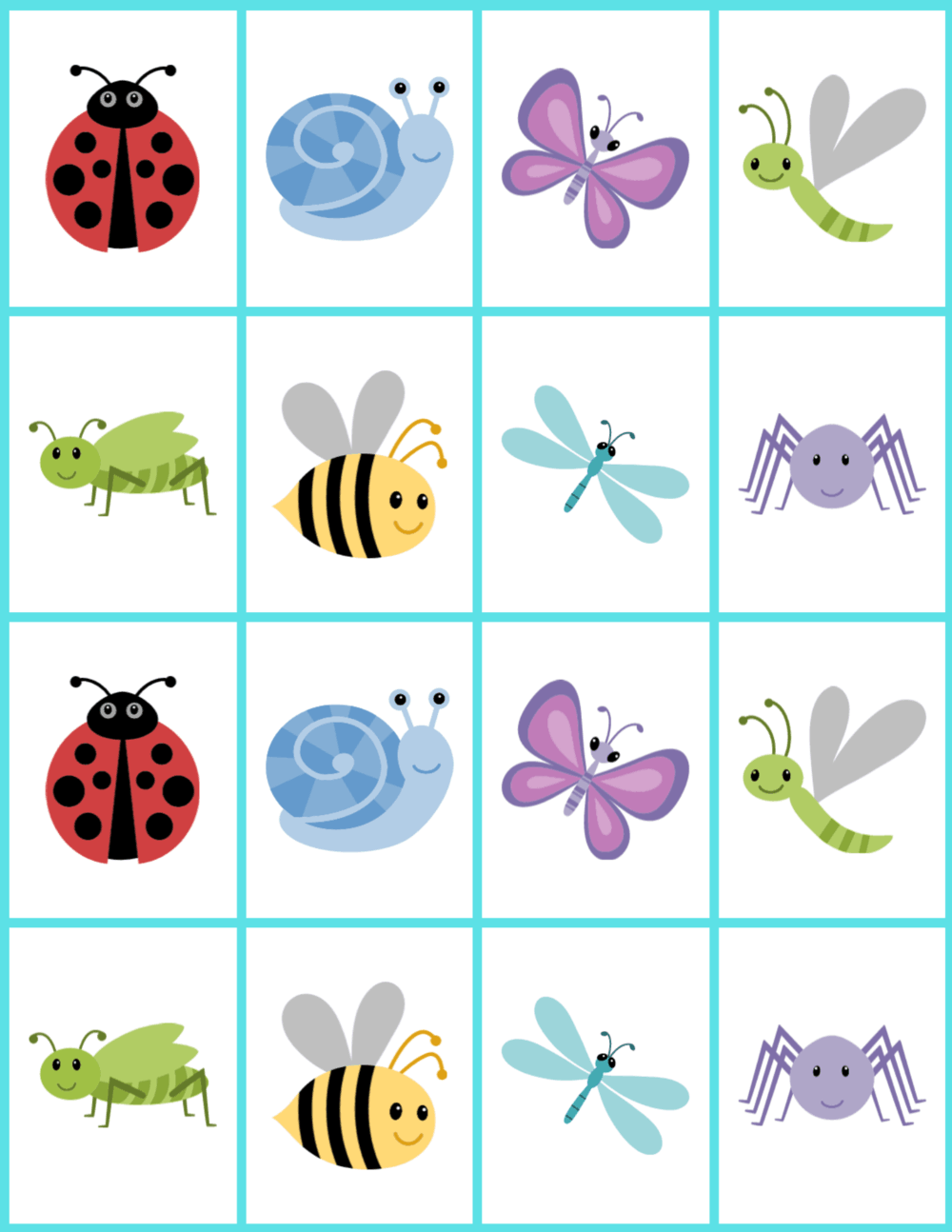 free memory games printables