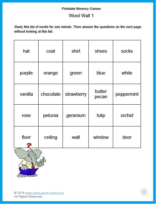 Free Printable Memory Games For Seniors 15990 Hot Sex Picture
