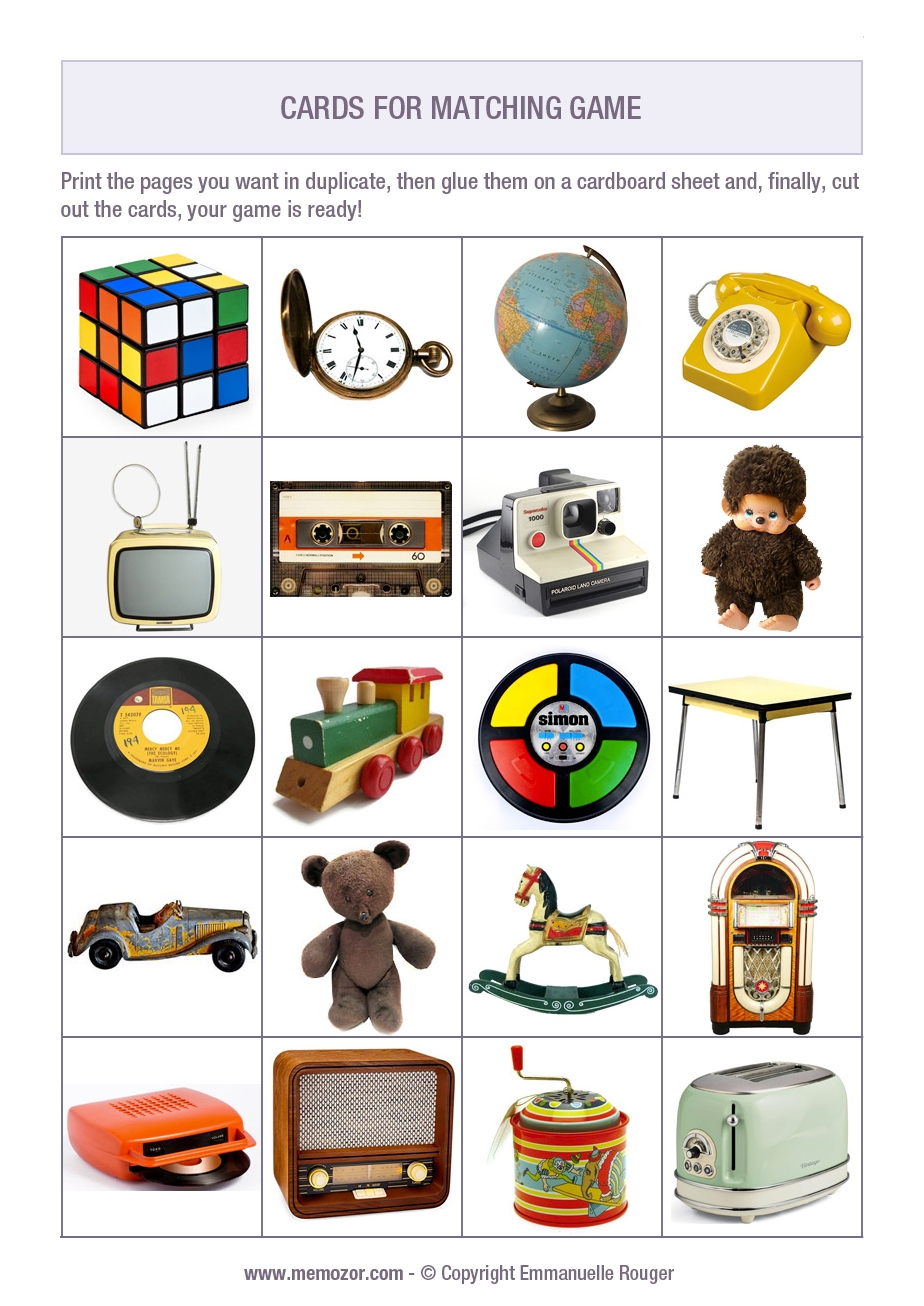 free printable art memory games