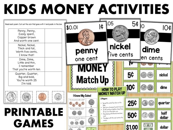 free money math games printable