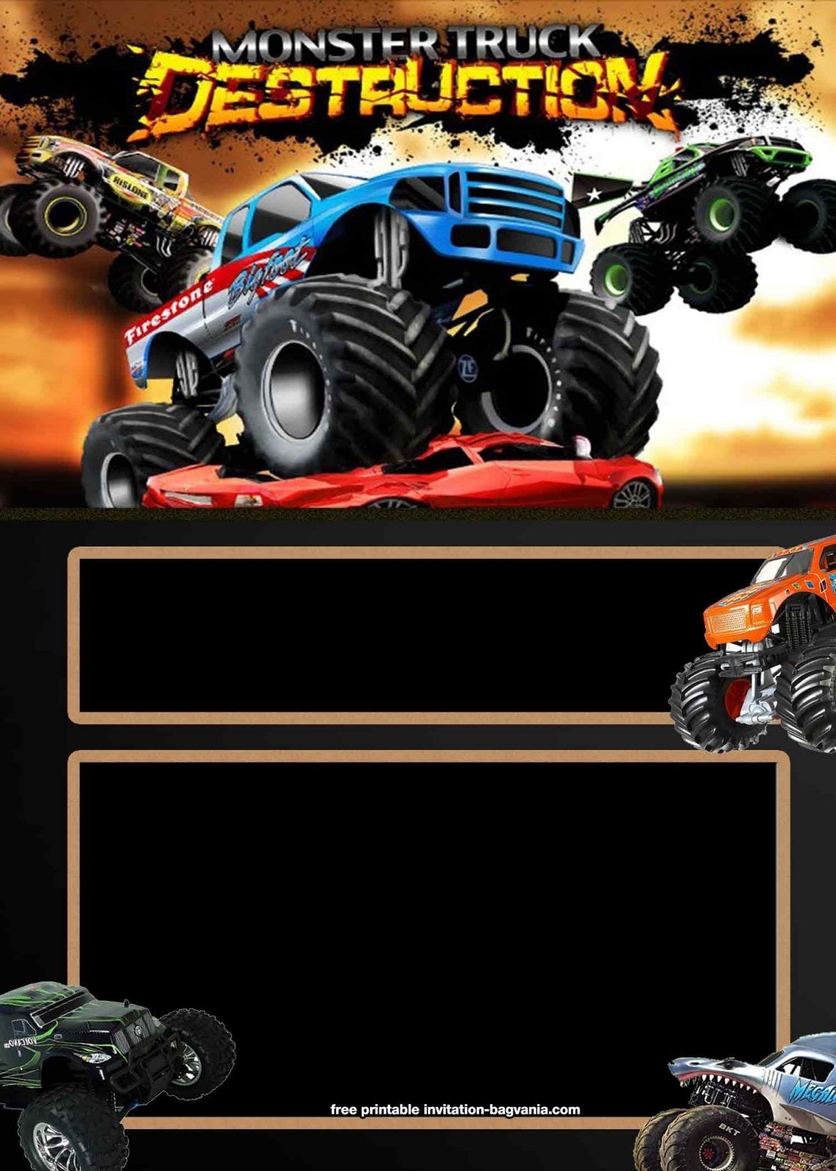 free printable monster truck pictures