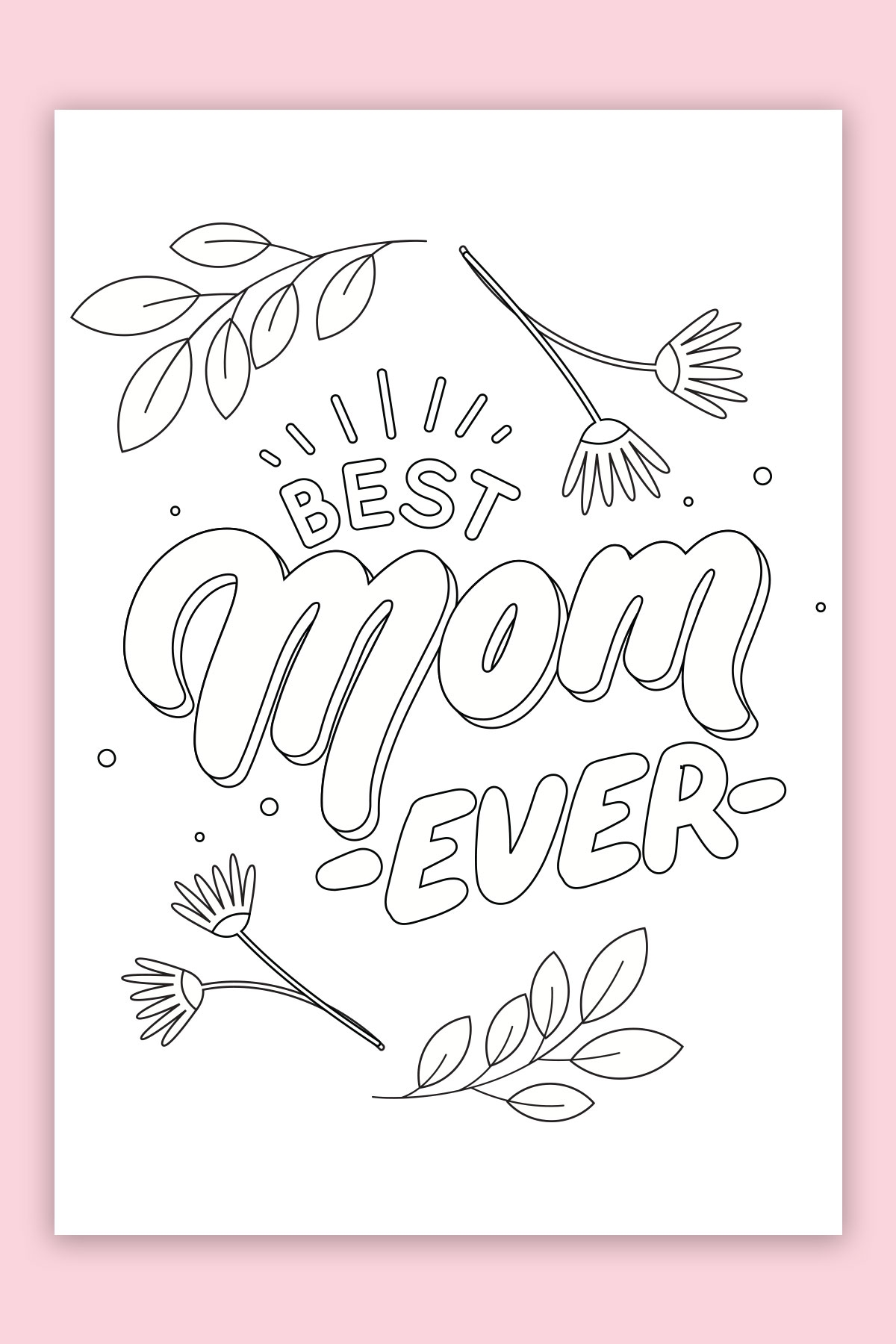 Free Printable Mothers Day Cards to Color Example 8 Mom Envy