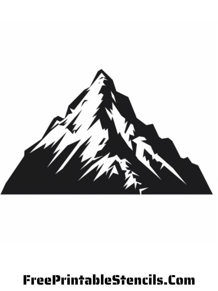Free Printable Mountain Stencils And Silhouettes Free Printable Stencils